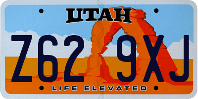 UT license plate Z629XJ