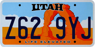 UT license plate Z629YJ