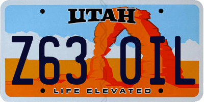 UT license plate Z630IL