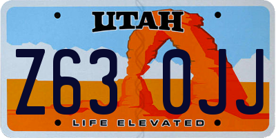 UT license plate Z630JJ