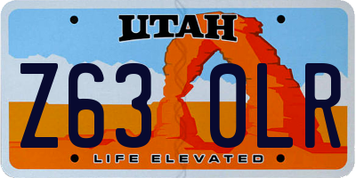 UT license plate Z630LR