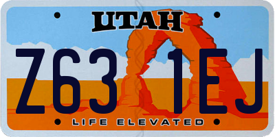 UT license plate Z631EJ