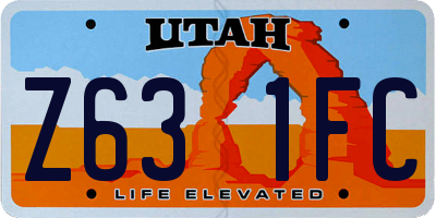 UT license plate Z631FC