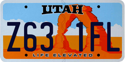 UT license plate Z631FL