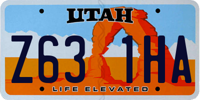 UT license plate Z631HA