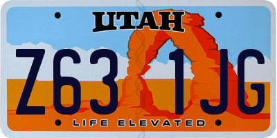 UT license plate Z631JG