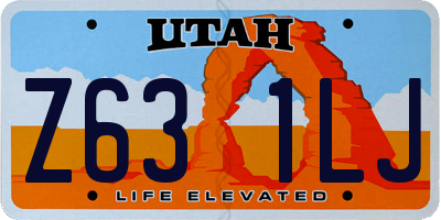 UT license plate Z631LJ