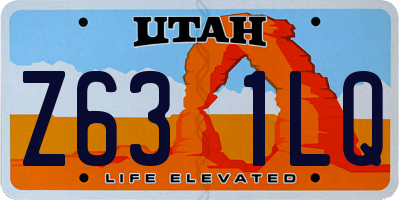 UT license plate Z631LQ