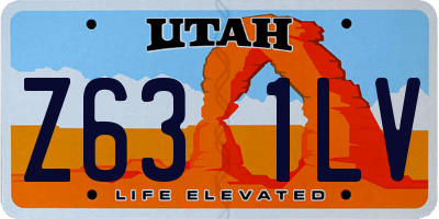 UT license plate Z631LV