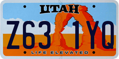 UT license plate Z631YQ