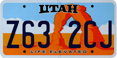 UT license plate Z632CJ