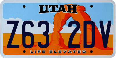 UT license plate Z632DV