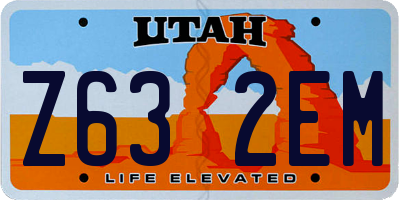 UT license plate Z632EM