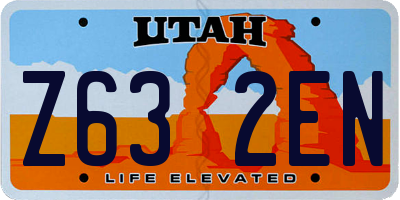 UT license plate Z632EN