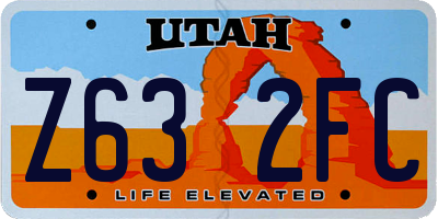 UT license plate Z632FC