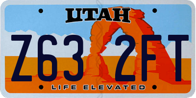 UT license plate Z632FT