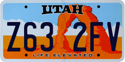 UT license plate Z632FV
