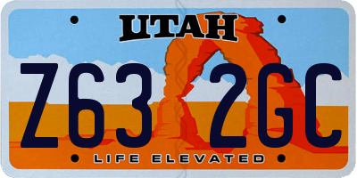 UT license plate Z632GC