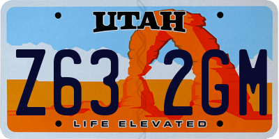 UT license plate Z632GM