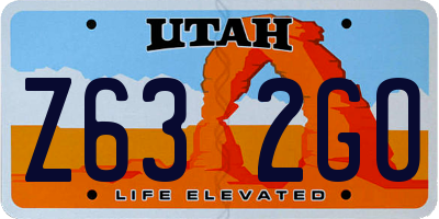UT license plate Z632GO