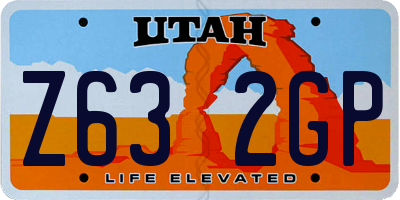 UT license plate Z632GP