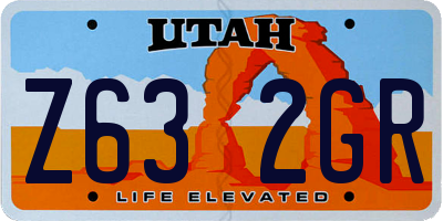 UT license plate Z632GR