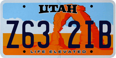 UT license plate Z632IB