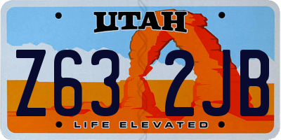 UT license plate Z632JB