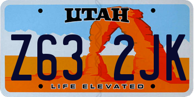 UT license plate Z632JK