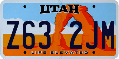 UT license plate Z632JM