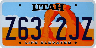UT license plate Z632JZ
