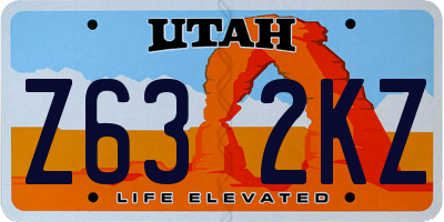 UT license plate Z632KZ