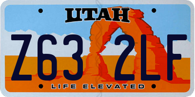 UT license plate Z632LF