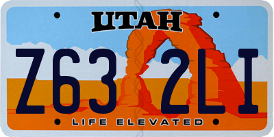UT license plate Z632LI