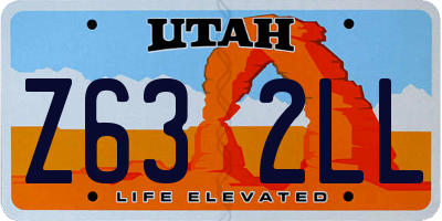 UT license plate Z632LL
