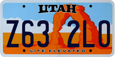 UT license plate Z632LO