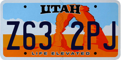UT license plate Z632PJ