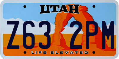 UT license plate Z632PM