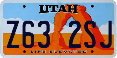 UT license plate Z632SJ