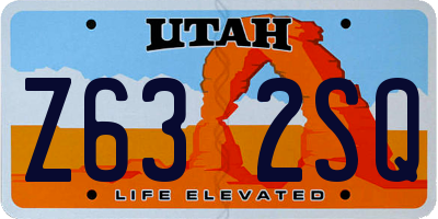 UT license plate Z632SQ
