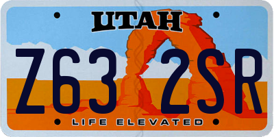 UT license plate Z632SR