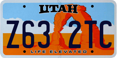 UT license plate Z632TC
