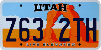 UT license plate Z632TH