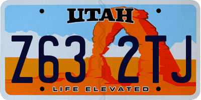 UT license plate Z632TJ