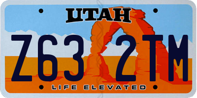UT license plate Z632TM