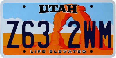 UT license plate Z632WM