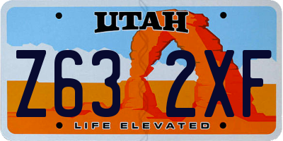 UT license plate Z632XF