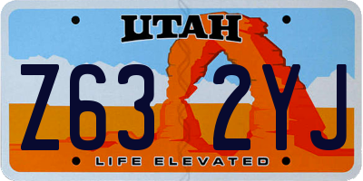 UT license plate Z632YJ
