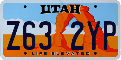 UT license plate Z632YP