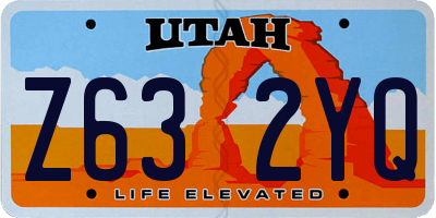 UT license plate Z632YQ